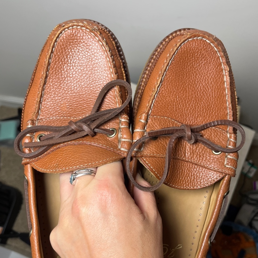 J Crew Camden Crepe-Sole Slip-On Loafer in Pebbled Leather BE388 sz 8.5 - Picture 13 of 14